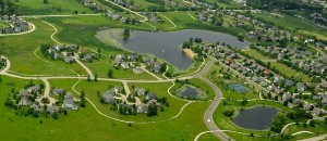 Aerial view of Prairie Crossing, which celebrates its 20th birthday this August!